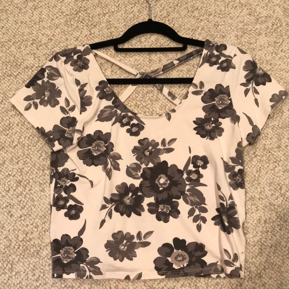 Floral Print Crop Top
